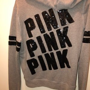 PINK Gray Jacket Size M
